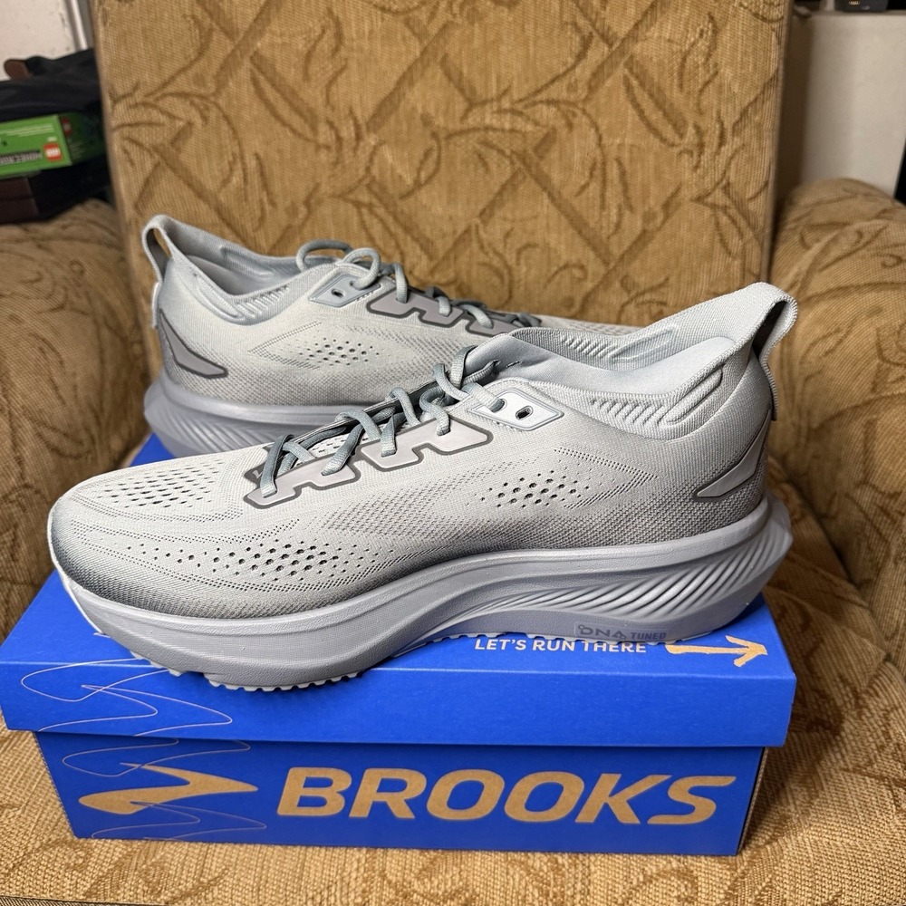 Brooks Glycerin 23 Shoes Mens Size 12 2E (EE) Wide Gray Sneakers 1104762E096 New - Picture 3 of 7